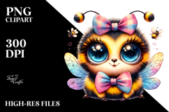 Cute Vibrant Baby Bee PNG Product Image 2
