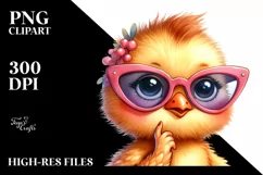 Funny Baby Pony Chick Sunglasses | Sublimation | Clipart Product Image 3