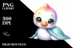 Colorful Babies Watercolor Swan | Sublimation | Clipart Product Image 3
