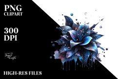 Colorful Glossy Lobelia with Metallic Insertions | Clipart Product Image 1