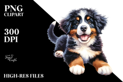 Happy Bernese Mountain Dog Baby PNG Product Image 2