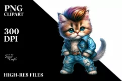 Posing Baby Cat in Funny Style, Transparent PNG Product Image 3