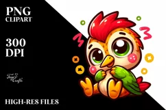 Colorful Small Baby Woodpecker Clipart Product Image 3