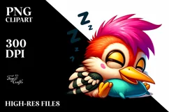 Colorful Small Baby Woodpecker Clipart Product Image 1