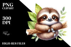 Adorned Baby Sloth PNG Product Image 2