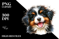 Happy Bernese Mountain Dog Baby PNG Product Image 2