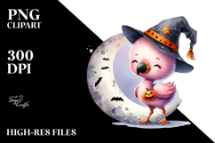 Cute Halloween Flamingo PNG Product Image 2
