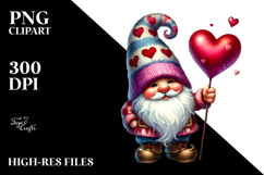 Detailed Gnome with Heart Sign PNG Product Image 2