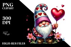 Valentines Gnome with Hat PNG Product Image 2