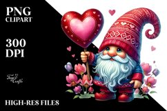 Valentines Gnome with Hat PNG Product Image 2