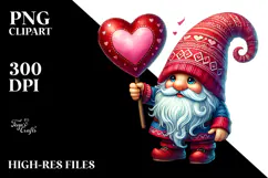 Detailed Gnome with Heart Sign PNG Product Image 2