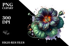 Detailed Glossy Nasturtium | Sublimation Clipart Product Image 3