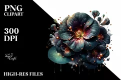 Detailed Glossy Nasturtium | Sublimation Clipart Product Image 1