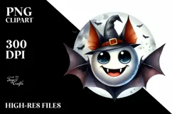 Funny Halloween Bat Goofy Smile | Sublimation Clipart Product Image 1