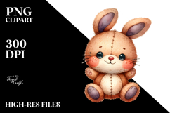 Colorful Rabbit Plush PNG Product Image 2