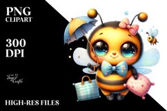 Crazy Baby Bee with Tiny Bowtie PNG Product Image 2