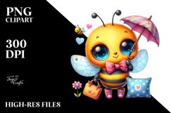 Crazy Baby Bee with Tiny Bowtie PNG Product Image 2