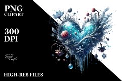 Digital Ice Heart, PNG Product Image 2