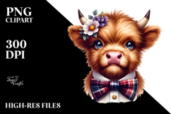 Contempt Cow with Bow and Tie PNG Product Image 2