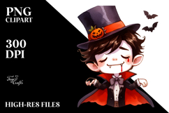 Simple Funny Halloween Vampire PNG Product Image 2
