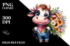 Shy Goofy Cow Clipart Product Image 2