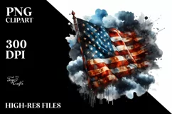 American Flag USA, 4th July, Patriotic Clipart Product Image 7