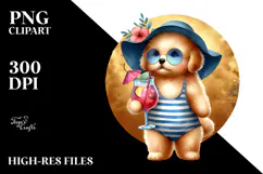 Cute Puppy Beachwear PNG Product Image 2