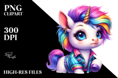 Cute Baby Unicorn Dressed, Transparent PNG Product Image 2