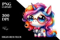 Cute Unicorn in Style PNG Product Image 2