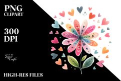 Colorful Boho Flower PNG Product Image 2