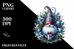 Vibrant Watercolor Winter Gnome PNG Product Image 3