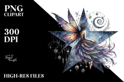 Gothic Fairy on Star PNG Product Image 2