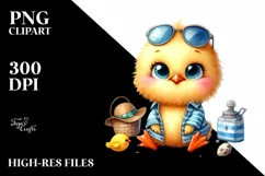 Confused Baby Chick | Watercolor Product Image 3