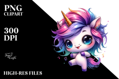 Enthusiastic Unicorn PNG Product Image 2