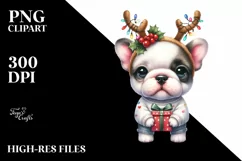 Expressive Baby Bulldog Watercolor PNG Product Image 1
