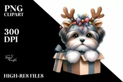 Expressive Baby Havanese Watercolor PNG Product Image 1