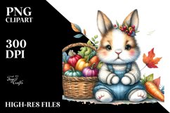 Colorful Sitting Bunny | Sublimation | Clipart Product Image 3