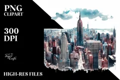 Urban Manhattan Watercolor Clipart Product Image 3