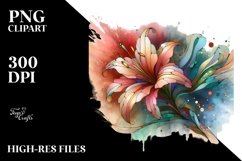Pastel Stained Lily | Clipart Product Image 3