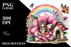 Colorful Fairy House Illustration Clipart Product Image 1