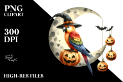 Parrot Dressed for Halloween PNG Product Image 2