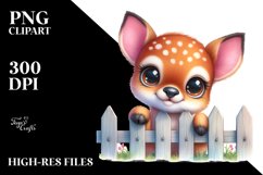 Colorful Baby Deer Watercolor | Sublimation Clipart Product Image 3