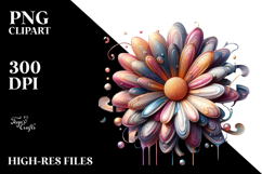 Abstract Shiny Daisy PNG Product Image 2