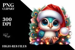 Baby Peacock Christmas PNG Product Image 2