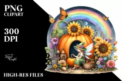 Fairy House with Rainbow | Clipart Product Image 1