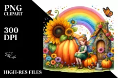 Fairy House with Rainbow | Clipart Product Image 3