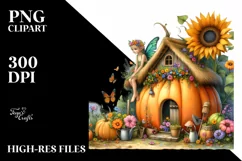 Fairy House with Rainbow | Clipart Product Image 3