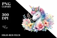 Pastel Baby Unicorn PNG Product Image 1