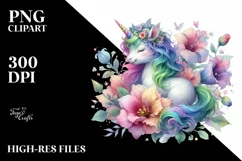 Pastel Baby Unicorn PNG Product Image 1