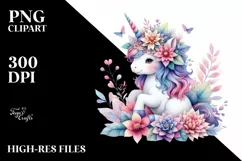 Pastel Baby Unicorn PNG Product Image 3